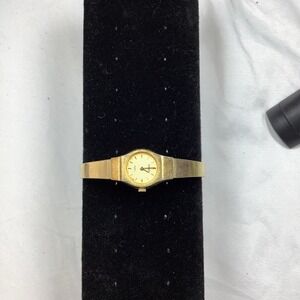 Pulsar Ladies Gold Tone Wrist Watch Analog Quartz Mesh Band